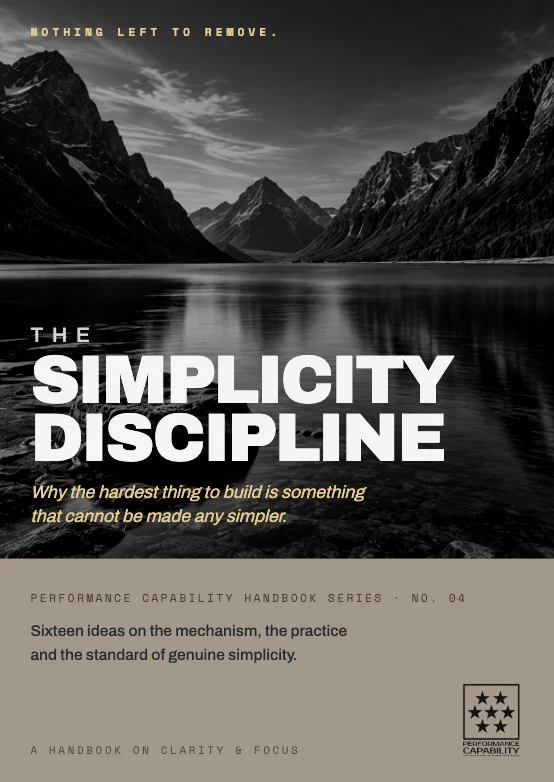 Simplicity discipline